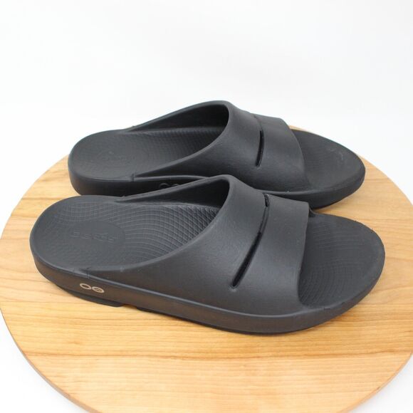 OOFOS Shoes - Oofos Sandals Womens 8 Ooahh Slide Recovery Black Comfort Sport Slip On